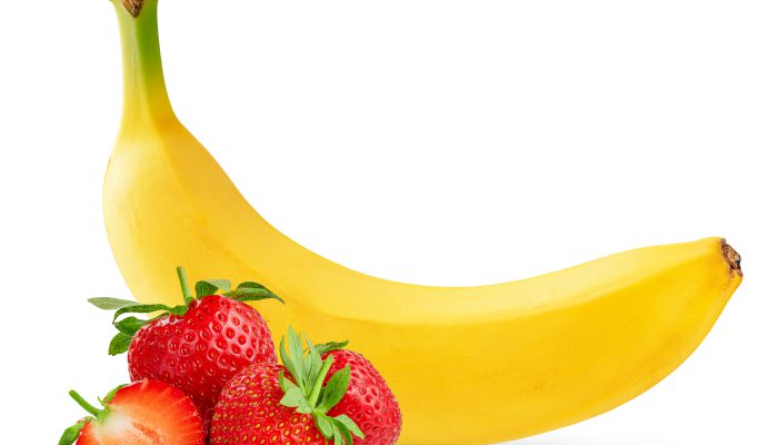 Banana strawberry puree for yogurt